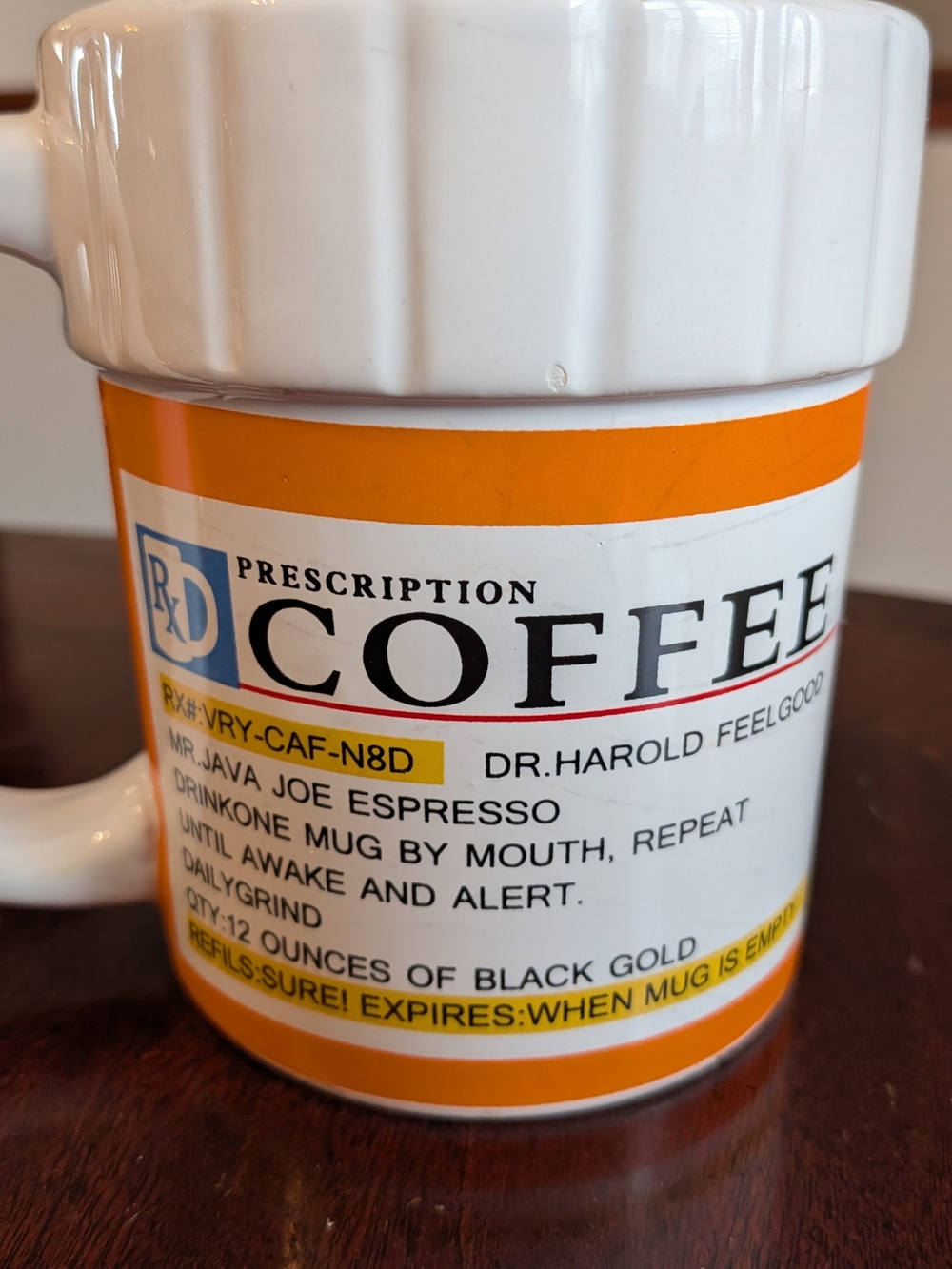 New Prescription Coffee Ceramic Mug